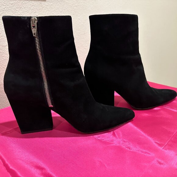 Alexander Wang Black Suede Booties 8.5, EU 39 witchy Y2K 80s 90s Streetwear core - Picture 7 of 14